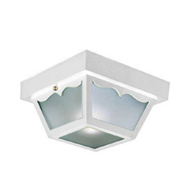 Design House 501858 Lampe de Plafond d'Extérieur - Finition Polypropylène Blanc de 10,5 x 5,5 Po