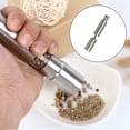 thumbnail image 4 of Salt and Pepper Grinder Stainless Steel Push Button Silver for Cooking Spice Thumb Push Pepper Mill Portable Grinder, 4 of 9