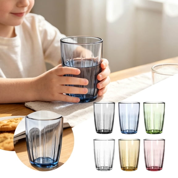 6pcs Acrylic Water Cup,12 oz, Drinkware for Soda,Ice Tea,,Beverage,Coffee Mugs