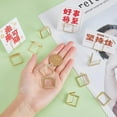 thumbnail image 3 of 50pcs Square Table Card Holder Gold Picture Clips Stand Metallic Table Number Holders Mini Place Card Holders for Wedding Graduation Party Anniversary Office Supplies, 3 of 7