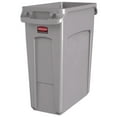 thumbnail image 2 of Rubbermaid Slim Jim Waste Container Handles Plastic 15.9gal Light Gry RCP1971258, 2 of 9