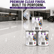 Colored Epoxies Clear Epoxy Resin and Hardener Kit, 2:1 Mix Ratio, Garage Coatings, Flake Floors, Metallic Epoxy Flooring, Clear, 1.5 Gallon Kit