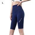 thumbnail image 2 of Pantalones de Yoga de nailon para mujer, repuesto de pantalón de Yoga absorbente para el sudor, para levantamiento de pesas, culturismo, Prendas para la parte inferior del cuerpo Azul oscuro L Qarigey AP019347-09, 2 of 6