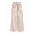 thumbnail image 4 of Women'S Pants Elastic Waist Light Weight Palazzo Pants for Women Casual Lounge Wide Leg Pants Woman Khaki L, 4 of 9