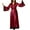 Wine, variant on Women's Long Lace Kimono Robe Soft Polyester Bathrobe Dressing Gown Nightwear With Belt S-3XL