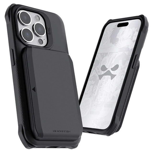 Funda GHOSTEK Exec para iPhone 15 PRO Negra con Porta tarjetas