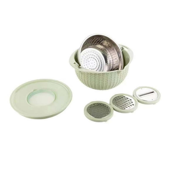 Clearance! Stainless Steel Dran Basket Kitchen Household Fruit And Vegetable Dran Basket Double Layer Vegetable Washing Basket Grating Liquidation Pallet Today' Deal #67