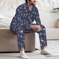 thumbnail image 7 of Daiia Autumn Forest2 for Men's Long-Sleeved Pajama Set – Soft & Comfortable Sleepwear Button-Up Pajamas Cozy Lounge Wear-XX-Large, 7 of 7