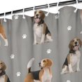 thumbnail image 3 of Beagle and Dog Footprints Shower Curtain 72"x72" ,Bathroom Decorative Shower Curtains Set with 12 Hooks,Modern Waterproof Washable Shower Curtain, 3 of 6