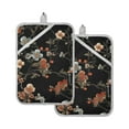 thumbnail image 7 of Yayeee Pot Holders Kitchen Heat Resistant with Pocket 7"x9.8" Cotton Oven Cooking Hot Pads, Black Flowers, 7 of 7