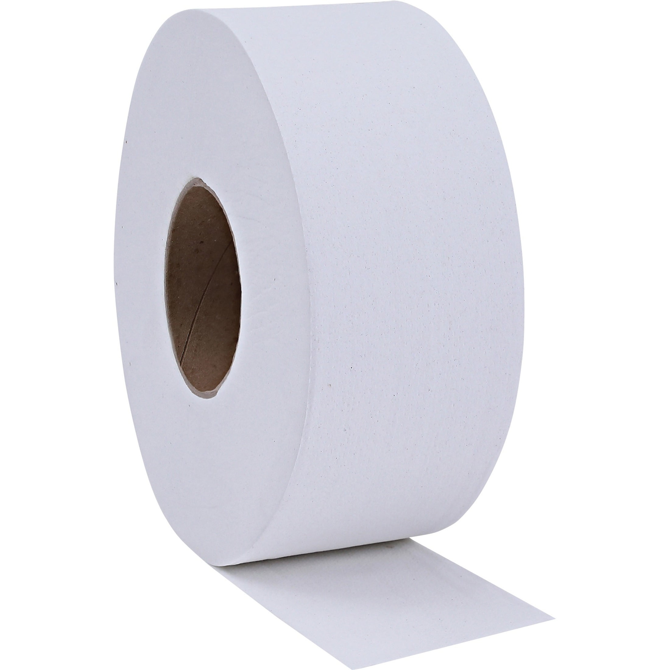 Genuine Joe Solutions Embossed 2 Ply Paper Toilet Paper, Unscented, 8 Rolls per Carton