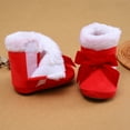 thumbnail image 2 of URMAGIC Baby Girl Cute Bow Winter Non-Slip Snow Shoes Infant Toddler Warm Fleece Booties, 2 of 5