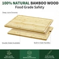 thumbnail image 3 of Bamboo Cutting Board,Extra Large Wooden Cutting Boards for Kitchen,Chopping Board with Deep Juice Grooves & Handles,Cutting Board for Chopping & Serving,24"x18", 3 of 8