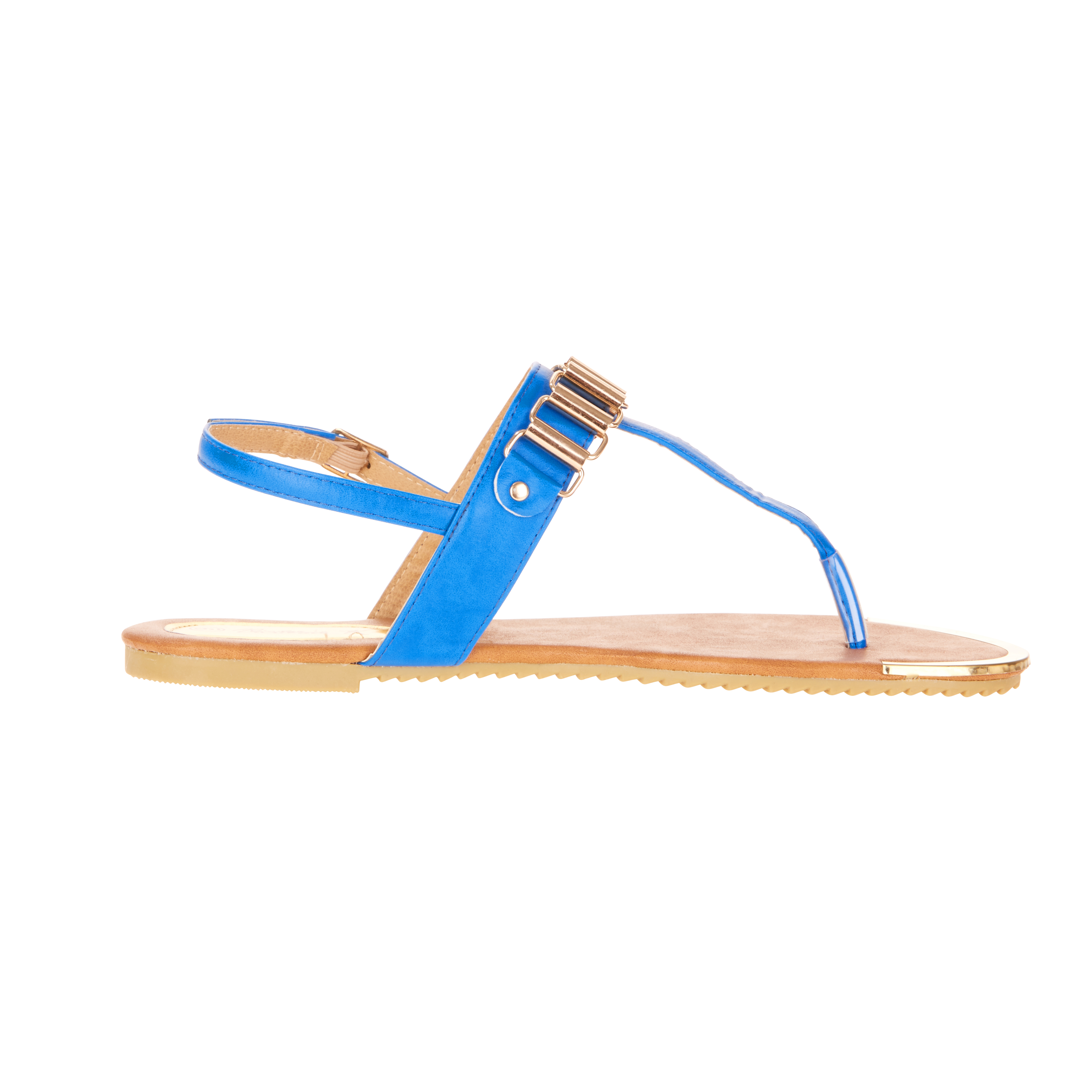 Victoria K Fashion Women's Gold Linked Sandals