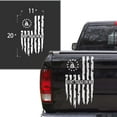 thumbnail image 2 of Dont Tread On Me Gadsden Flag Distressed American USA US Flag Truck Tailgate Vinyl Decal Compatible with most Pickup Trucks 1776 Betsy Ross Flag Decal (11" x 20", White), 2 of 8