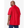 thumbnail image 3 of KingSize Men's Big & Tall Solid Wrinkle-Resistant Short Sleeve Button Down, 3 of 6