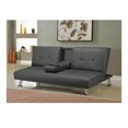 thumbnail image 3 of Sofá Cama HomeTrends Gris con portavasos central, 3 of 4