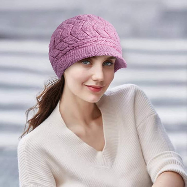 Womens Winter Beanie Hat Warm Knitted Slouchy Wool Hats Cap  display picture 1