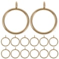 thumbnail image 1 of 20pcs Decorative Window Curtain Rings and Metal Curtain Holdbacks for Drapery Rods Iron Drapery Ring Loop Eyelet Curtain Ring for Panel Pin Hooks, 1 of 8