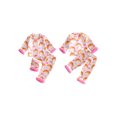 thumbnail image 2 of RUINIXCW Kids Toddler Baby Girl Halloween Silk Stain Pajamas Set Girls Fall Sleepwear Pumpkin Bread Print Lapel V Neck Furry Long Sleeve Button Down Shirt and Pants Set Loungewear Homewear 1-7 Years, 2 of 9