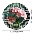 thumbnail image 4 of Metal Hanging Wind Spinners with Artistic Sound Wave Design - Vibrant Pink Flower Motif for Yard and Garden Decor, 4 of 6