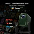 thumbnail image 6 of Wemax Smart Projector with WiFi, Bluetooth, Google TV, Netflix, HDR10, Dolby Audio, 1080p, 4K Support, 6 of 10