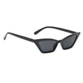 thumbnail image 1 of Gafas de sol vintage para mujer, estilo ojo de gato, con espejo, de marca de diseñador, para exteriores. retro negro, 1 of 5