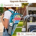 thumbnail image 7 of SEANATIVE 17 Inches Clear Backpack for Teens Kids Transparent Bookbag See Through School Bag PVC Heavy Duty Daypack with Adjustable Straps, Dog Paw Bone Blue, 7 of 7