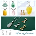 thumbnail image 6 of 60pcs Pendant Clasp Pinch Bail 3 Styles Snap on Bails Pendant Bail Connector Metal Pinch Ice Pick Pinch Bails Dangle Charm Connectors for Jewelry Making Findings DIY Craft, 6 of 8