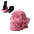 thumbnail image 3 of 1PC Resin Universal Cellphone Holder 3D Skull Geometry Smartphone Stand Desktop Phone Bracket (Pink), 3 of 8