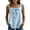Sky Blue, variant on Women's Casual Square Neck Sleeveless Cotton Linen Tank Top, Tie Front Bow at Chest, Cute Going Out Vest for Summer, Breathable and Lightweight Light Green L