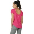 thumbnail image 6 of icyzone Open Back Yoga Shirts for Women - Exercise Workout Tops, Athletic Short Sleeves, Running T-Shirts Loose Fit, 6 of 7