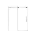 thumbnail image 5 of 60 in. W x 76 in. H Frameless Sliding Shower Door with 1/4 "(6 mm) Clear Tempered Glass, Brushed Nickel, 5 of 11