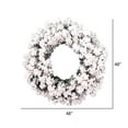 thumbnail image 3 of Vickerman 48" Flocked Alaskan Pine Artificial Christmas Wreath, Unlit, 3 of 3