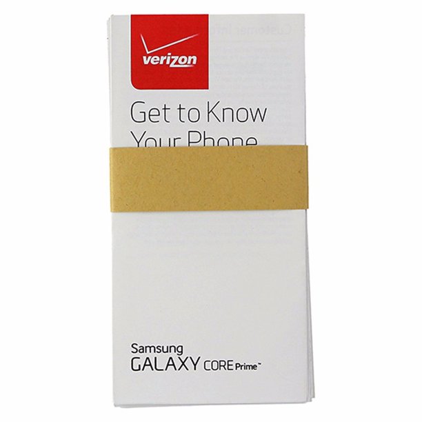 Verizon Samsung Galaxy Core Prime Manual Consumer Info Product Warranty