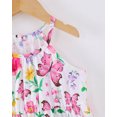 thumbnail image 5 of 4T Baby Girls Dress 5T Girls Sleeveless Dress Butterfly Print Toddler Girls Summer Halter Floral Dress, 5 of 8