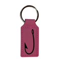 thumbnail image 2 of Keychain - Rectangle - Fish Hook - Leather, 2 of 4