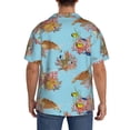 thumbnail image 3 of KLL Turtles And Corals Print Men's Shirt Short Sleeve Button Down Summer Cuba Beach Shirts- X-Large, 3 of 5