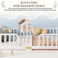 thumbnail image 5 of Queen Size Montessori Kids Floor Bed with Entrance, Toddler Crib Fence Bed, Low-Profile Wood Platform Bed Frame with Curved Guardrails, 5 of 9