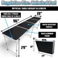 thumbnail image 2 of 8-Foot Regulation Folding Beer Pong Table w/Beer Pong Balls & Optional Cup Holes, LED Lights, Custom Graphic (Choose Your Model), 2 of 8