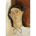 thumbnail image 2 of Modigliani, Amedeo 23x32 Gold Ornate Wood Framed with Double Matting Museum Art Print Titled - Tete De Jeune Homme, 2 of 4