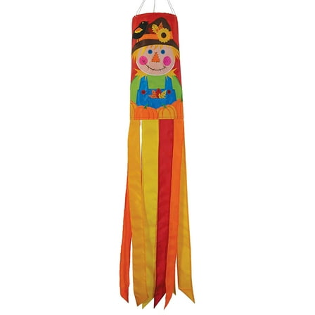 In the Breeze Scarecrow 40-Inch Windsock - Outdoor Fall Hanging Decoration