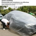 thumbnail image 2 of Clear Disposables Car Covers, Universal Car Cover Waterproof Dustproof Full Car Plastic Cover Full with Elas Covers, 2 of 9