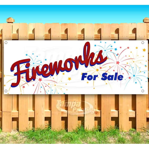 Fireworks For Sale 13 oz Vinyl Banner With Metal Grommets