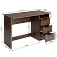 thumbnail image 2 of Escritorio de ordenador con 3 cajones, Marron FurnitureR BAAL BEECH A, 2 of 5