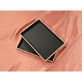thumbnail image 4 of Unique Bargains Set of 2 PU Leather Jewelry Boxes Organizer Trays with Removable Dividers Black Flat Tray, 4 of 6
