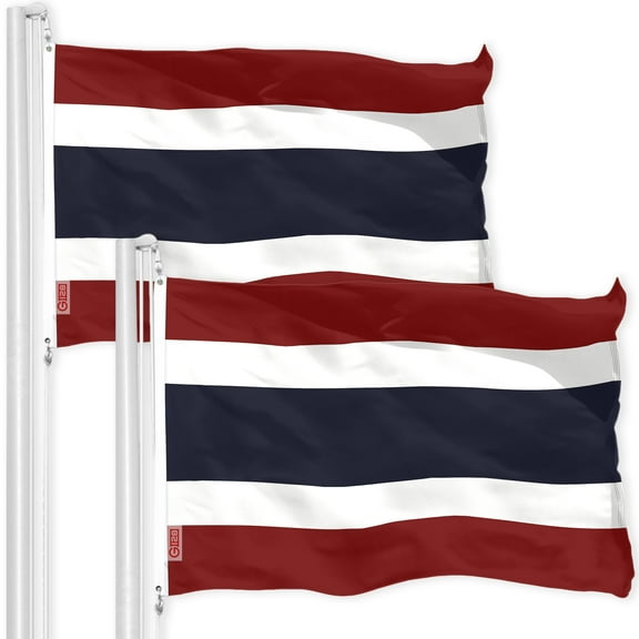 Thailand Thai Flag 3x5FT 2-Pack 150D Printed Polyester By G128