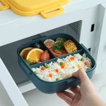 Bento Box Adult Lunch Box, Bento Lunch Box for Adults, 3 Compartments Large Bento Box Leak-Proof Lunchbox with Utensil Sauce Dressing Containers for Dining Out,Work