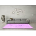 thumbnail image 3 of Ahgly Company Indoor Round Abstract Pink Modern Area Rugs, 5' Round, 3 of 4