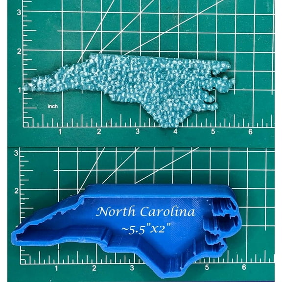 North Carolina - bumpy front - silicone freshie mold